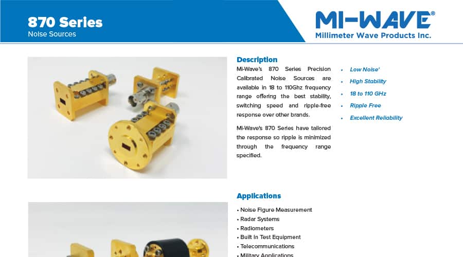 RF Noise Source for Millimeter Wave