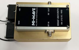 955AF-30/31/KFH, 26GHz - 40GHz, Power Amplifier, Small Signal Gain 30dB, Output P1dB +31dBm, Amplifier Bias +6V typ +8V MAX, Heat Sink Fan Bias +6V to +8V