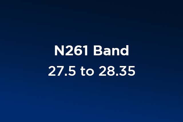 N261 Band – 27.5 to 28.35 GHz